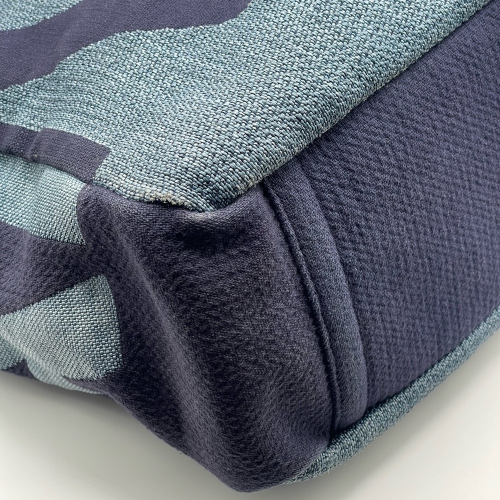 Chanel Deauville Denim Cruise Collection Large Shopper 2 Way Chain Tote Bag Rare - Picture 5 of 15